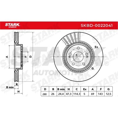 Bremsscheibe Stark SKBD-0022041 SKBD-0022041 - foto 7