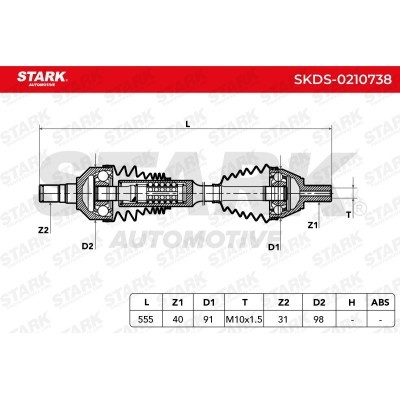 Antriebswelle Stark SKDS-0210738 SKDS-0210738 - foto 6