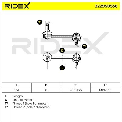 Stabilisator Stange RIDEX 3229S0536 3229S0536 - foto 5