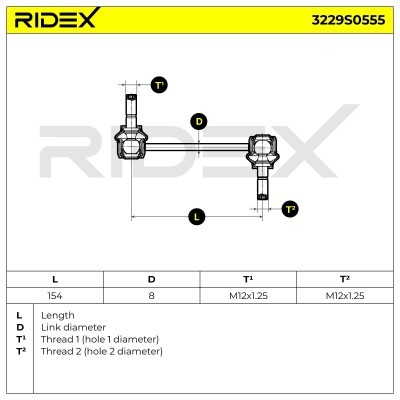 Stabilisator Stange RIDEX 3229S0555 3229S0555 - foto 5