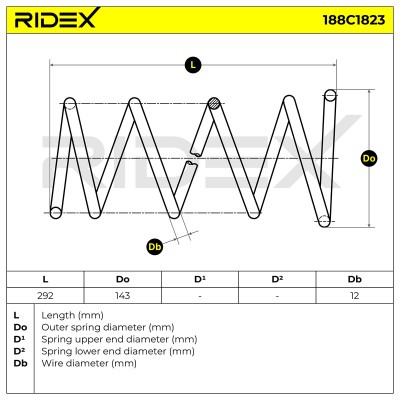 Fahrwerksfeder RIDEX 188C1823 188C1823 - foto 5