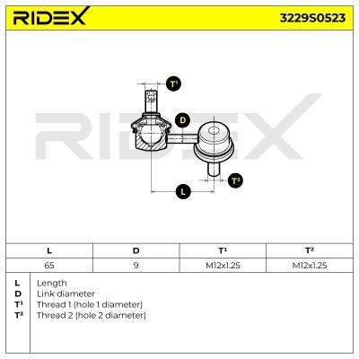 Stabilisator Stange RIDEX 3229S0523 3229S0523 - foto 6
