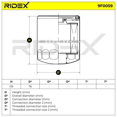 Kraftstofffilter RIDEX 9F0059 9F0059 - foto 5