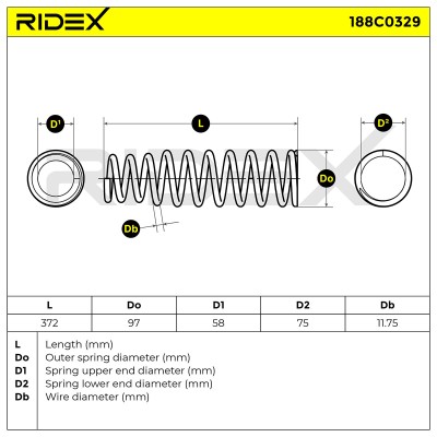 Fahrwerksfeder RIDEX 188C0329 188C0329 - foto 5