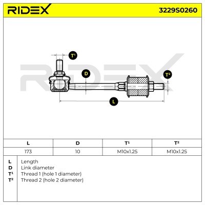 Stabilisator Stange RIDEX 3229S0260 3229S0260 - foto 6