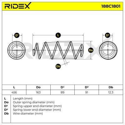 Fahrwerksfeder RIDEX 188C1801 188C1801 - foto 4