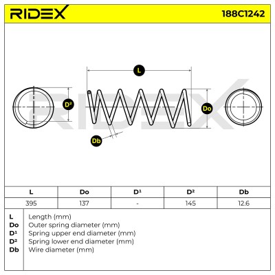 Fahrwerksfeder RIDEX 188C1242 188C1242 - foto 4