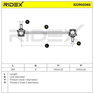 Stabilisator Stange RIDEX 3229S0265 3229S0265 - foto 5