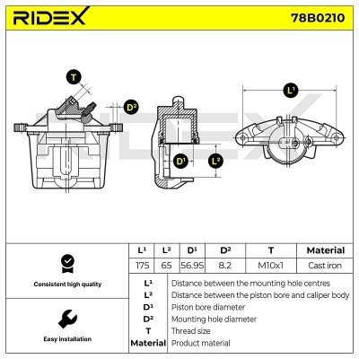 Bremssattel RIDEX 78B0210 78B0210 - foto 4
