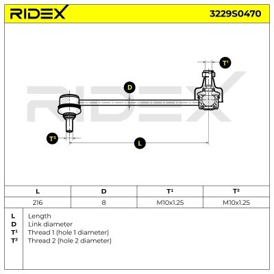 Stabilisator Stange RIDEX 3229S0470 3229S0470 - foto 3