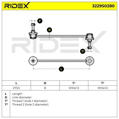 Stabilisator Stange RIDEX 3229S0280 3229S0280 - foto 15
