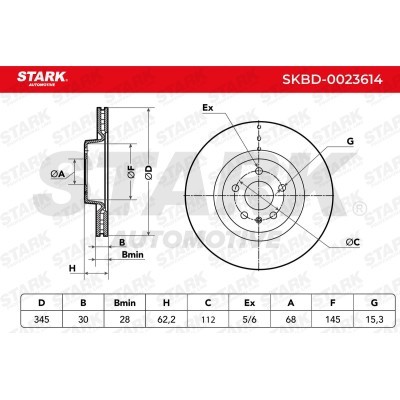 Bremsscheibe Stark SKBD-0023614 SKBD-0023614 - foto 8