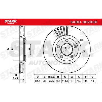 Bremsscheibe Stark SKBD-0020181 SKBD-0020181 - foto 5