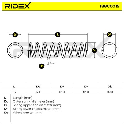 Fahrwerksfeder RIDEX 188C0015 188C0015 - foto 5