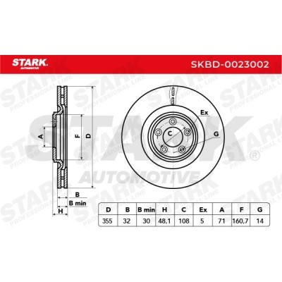 Bremsscheibe Stark SKBD-0023002 SKBD-0023002 - foto 3