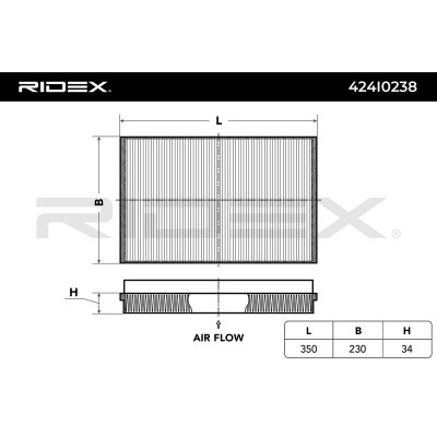 Filter, Innenraumluft RIDEX 424I0238 424I0238 - foto 3