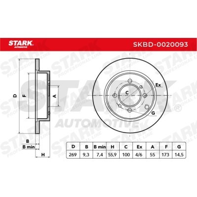 Bremsscheibe Stark SKBD-0020093 SKBD-0020093 - foto 5