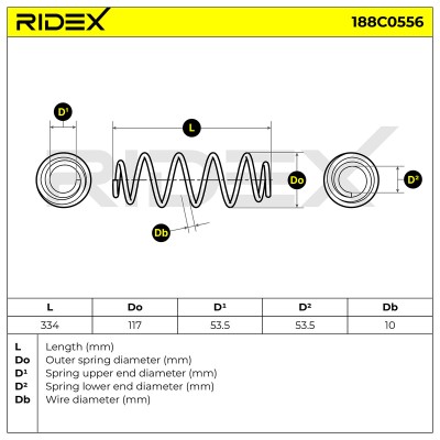 Fahrwerksfeder RIDEX 188C0556 188C0556 - foto 5