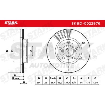 Bremsscheibe Stark SKBD-0022976 SKBD-0022976 - foto 3