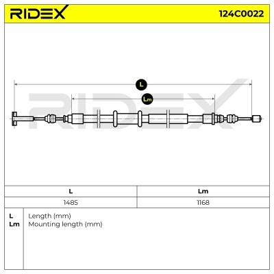 Seilzug, Feststellbremse RIDEX 124C0022 124C0022 - foto 6