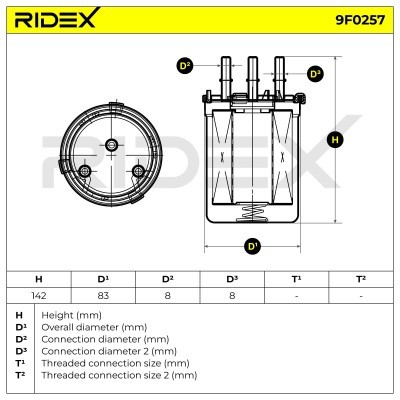 Kraftstofffilter RIDEX 9F0257 9F0257 - foto 6