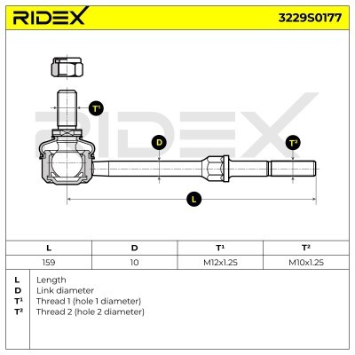 Stabilisator Stange RIDEX 3229S0177 3229S0177 - foto 7