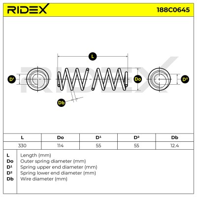 Fahrwerksfeder RIDEX 188C0645 188C0645 - foto 5