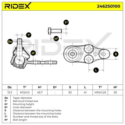 Traggelenk RIDEX 2462S0100 2462S0100 - foto 7