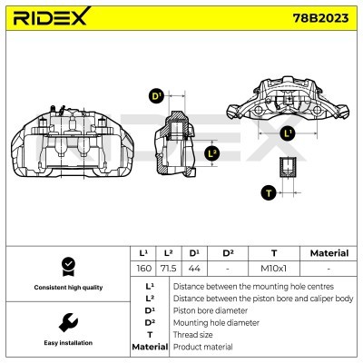Bremssattel RIDEX 78B2023 78B2023 - foto 6