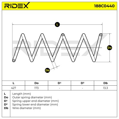 Fahrwerksfeder RIDEX 188C0440 188C0440 - foto 5