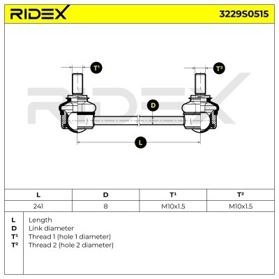 Stabilisator Stange RIDEX 3229S0515 3229S0515 - foto 7