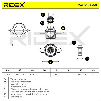 Traggelenk RIDEX 2462S0368 2462S0368 - foto 5
