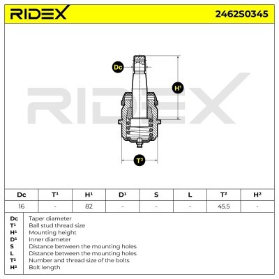 Traggelenk RIDEX 2462S0345 2462S0345 - foto 5