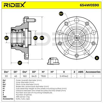 Radlager RIDEX 654W0590 654W0590 - foto 6