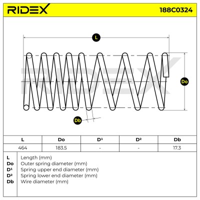 Fahrwerksfeder RIDEX 188C0324 188C0324 - foto 4
