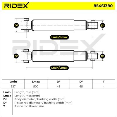 Stoßdämpfer RIDEX 854S1380 854S1380 - foto 5