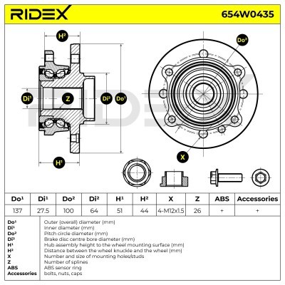 Radlager RIDEX 654W0435 654W0435 - foto 6