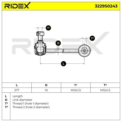 Stabilisator Stange RIDEX 3229S0243 3229S0243 - foto 6