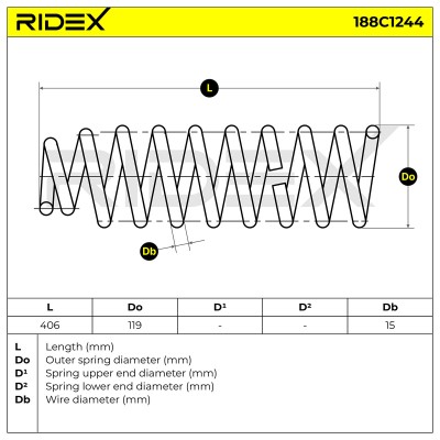 Fahrwerksfeder RIDEX 188C1244 188C1244 - foto 4