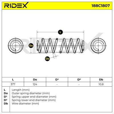 Fahrwerksfeder RIDEX 188C1807 188C1807 - foto 4