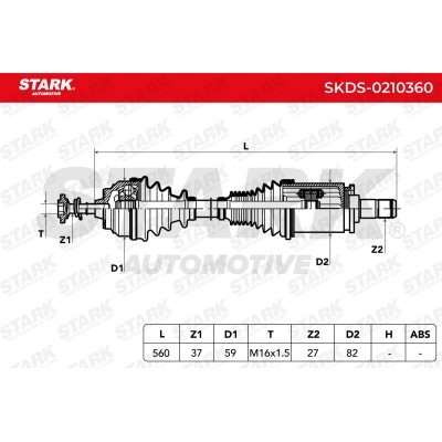 Antriebswelle Stark SKDS-0210360 SKDS-0210360 - foto 3