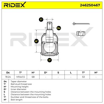 Traggelenk RIDEX 2462S0467 2462S0467 - foto 5