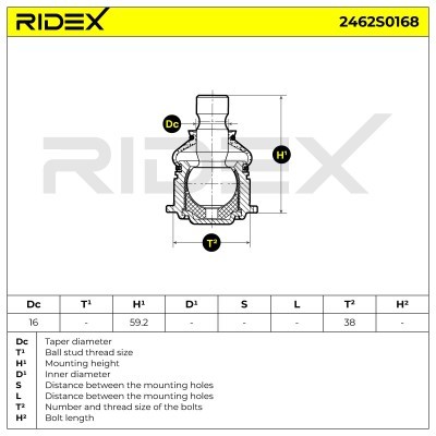 Traggelenk RIDEX 2462S0168 2462S0168 - foto 5