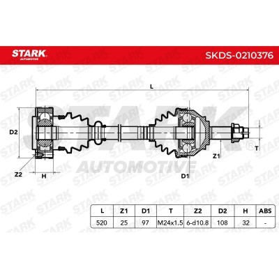 Antriebswelle Stark SKDS-0210376 SKDS-0210376 - foto 6