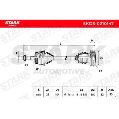 Antriebswelle Stark SKDS-0210147 SKDS-0210147 - foto 6