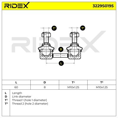 Stabilisator Stange RIDEX 3229S0195 3229S0195 - foto 6