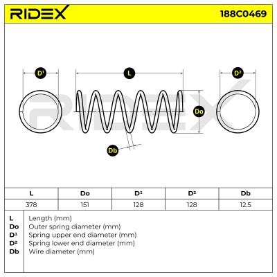 Fahrwerksfeder RIDEX 188C0469 188C0469 - foto 5