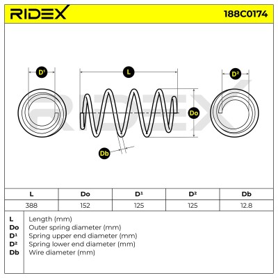 Fahrwerksfeder RIDEX 188C0174 188C0174 - foto 5