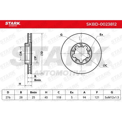 Bremsscheibe Stark SKBD-0023812 SKBD-0023812 - foto 5