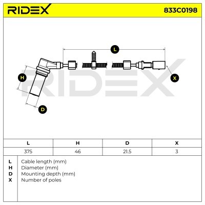 Impulsgeber, Kurbelwelle RIDEX 833C0198 833C0198 - foto 5